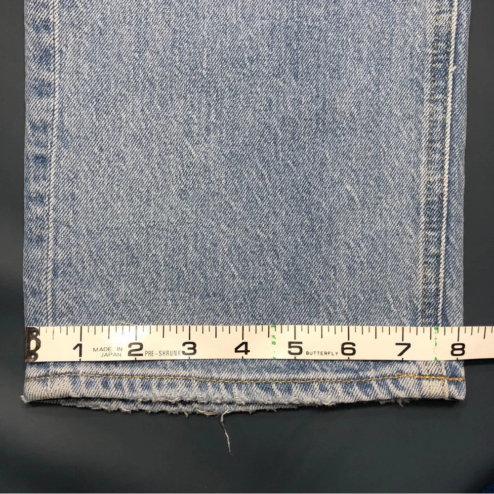 NEW LOFT The Curvy 90s Straight Leg Ankle Distressed Jean Light Indigo Size 25 - Picture 11 of 14